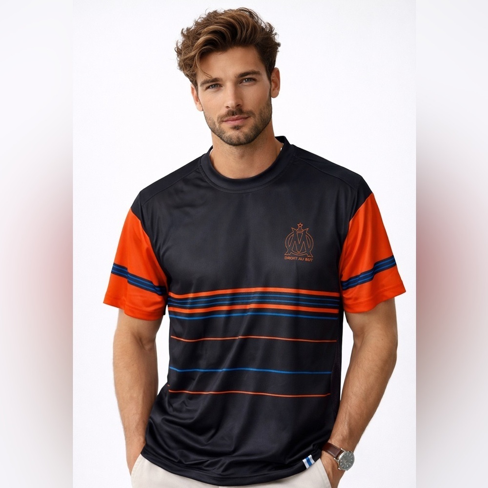 Olympique de Marseille Official Soccer Jersey NWT Men’s Large Droit au But